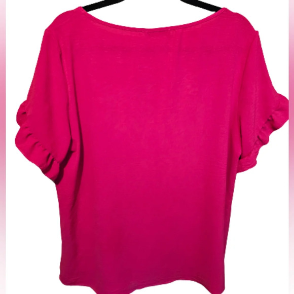 PrettyGarden Fashion Rose-red blouse. NWT - Picture 4 of 7